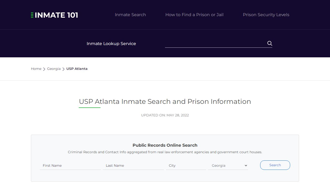 USP Atlanta Inmate Search | Lookup | Roster